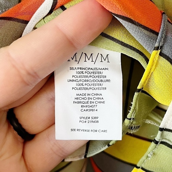 CAbi #5389 Maravilla Carnival Striped Off-the-Shoulder Top Colorful Size Medium - Picture 13 of 14